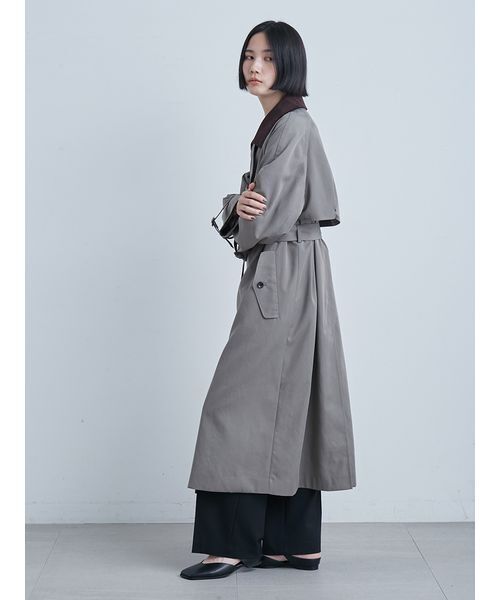 MIESROHE(ミースロエ)の「撥水ECOトレンチCT(トレンチコート・レディース・カーキ/ベージュ/ネイビー・0/1)」の21枚目の写真