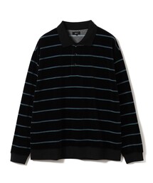 ＜ATTISESSION＞ベロア ボーダー ポロシャツ ATTISESSION＞ベロア ボーダー ポロシャツ