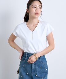 La boutique BonBon（ラブティックボンボン）の「フレンチVネックTee（Tシャツ/カットソー）」