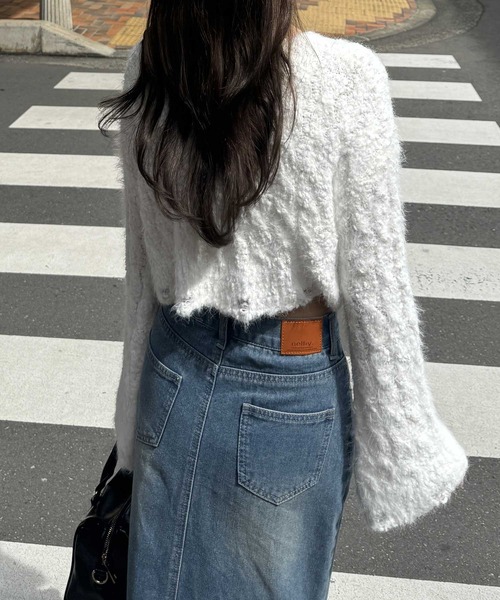 nelliy.（ネルリー）の「オリジナルパッチ付きマーメイドデニムロングスカート（スカート・レディース・ブルー・MEDIUM/LARGE）」の18枚目の写真