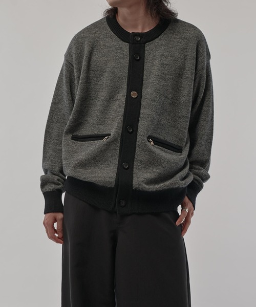 CULLNI（クルニ）の「【CULLNI/クルニ】クルーネックカーディガン（カーディガン/ボレロ・メンズ・グレー/ブラック/モカ・1/2）」の16枚目の写真