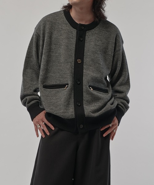 CULLNI（クルニ）の「【CULLNI/クルニ】クルーネックカーディガン（カーディガン/ボレロ・メンズ・グレー/ブラック/モカ・1/2）」の17枚目の写真