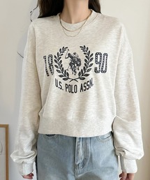 【Ada.別注 U.S. POLO ASSN】カレッジロゴ スタッズデザイン スウェット