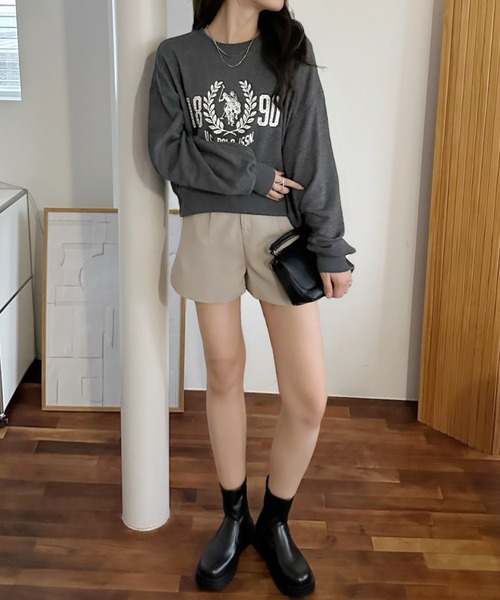 U.S. POLO ASSN.(ユーエスポロアッスン)の「【Ada.別注 U.S. POLO ASSN】カレッジロゴ スタッズデザイン スウェット(スウェット・レディース・ブラック/カーキ/オートミール・M/L)」の10枚目の写真