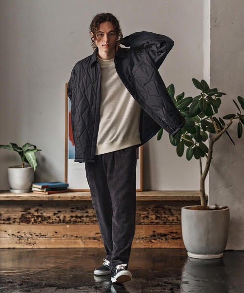 CAMBIO（カンビオ）の「mj10954-Split Wave Quilting Shirts Jacket シャツジャケット(A55225cmb)（その他アウター・メンズ・オリーブ/ブラック・L/M/S）」の9枚目の写真