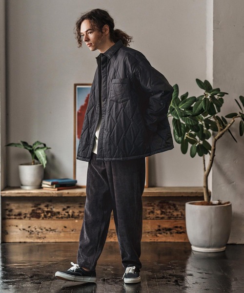 CAMBIO（カンビオ）の「mj10954-Split Wave Quilting Shirts Jacket シャツジャケット(A55225cmb)（その他アウター・メンズ・オリーブ/ブラック・L/M/S）」の10枚目の写真