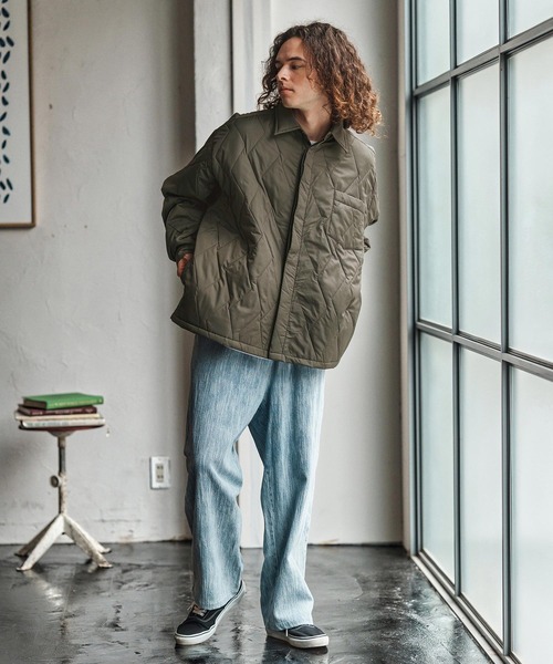 CAMBIO（カンビオ）の「mj10954-Split Wave Quilting Shirts Jacket シャツジャケット(A55225cmb)（その他アウター・メンズ・オリーブ/ブラック・L/M/S）」の15枚目の写真