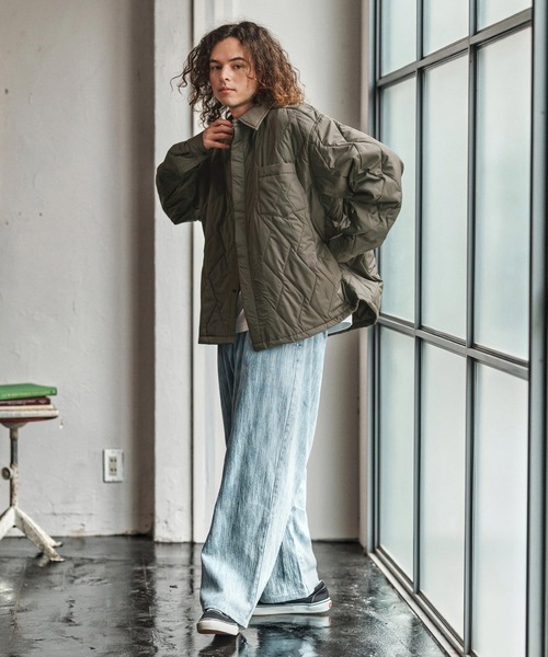 CAMBIO（カンビオ）の「mj10954-Split Wave Quilting Shirts Jacket シャツジャケット(A55225cmb)（その他アウター・メンズ・オリーブ/ブラック・L/M/S）」の16枚目の写真