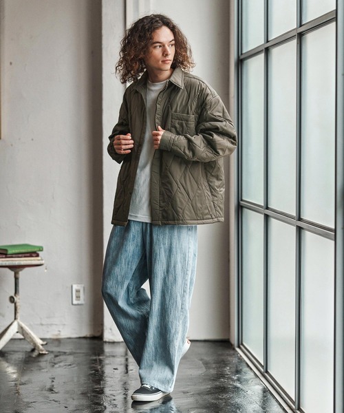 CAMBIO（カンビオ）の「mj10954-Split Wave Quilting Shirts Jacket シャツジャケット(A55225cmb)（その他アウター・メンズ・オリーブ/ブラック・L/M/S）」の17枚目の写真