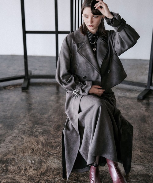HARE トレンチコート HARE トレンチコート コート メッシュレイヤートレンチコート