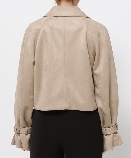 HARE（ハレ）の「スウェードショートトレンチコート(HARE)（トレンチコート・レディース・チャコールグレー/ベージュ/グレー・FREE）」の19枚目の写真