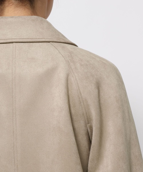 HARE（ハレ）の「スウェードショートトレンチコート(HARE)（トレンチコート・レディース・チャコールグレー/ベージュ/グレー・FREE）」の20枚目の写真