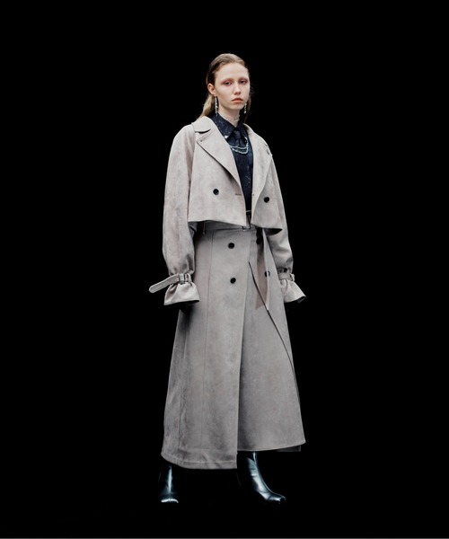 HARE トレンチコート HARE トレンチコート コート メッシュレイヤートレンチコート