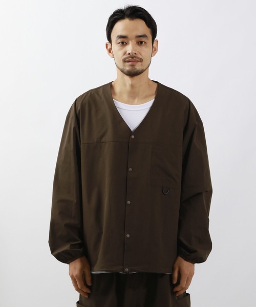 BAYFLOW（ベイフロー）の「【BUDDIES Dept.】ユーティリティカーディガン[UVケア・吸水速乾]（カーディガン/ボレロ・メンズ・ブラウン/ブラック・LARGE/MEDIUM）」の8枚目の写真