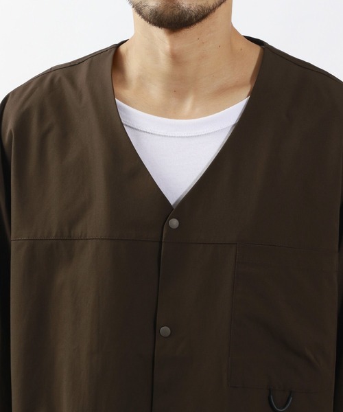 BAYFLOW（ベイフロー）の「【BUDDIES Dept.】ユーティリティカーディガン[UVケア・吸水速乾]（カーディガン/ボレロ・メンズ・ブラウン/ブラック・LARGE/MEDIUM）」の5枚目の写真