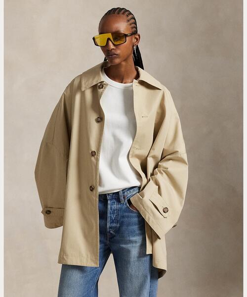 RALPH LAUREN コート オーバーサイズ オーバーサイズ コットン ツイル カー コート（その他アウター