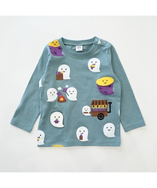 CHEEK ROOM（チークルーム）の「チークルーム おばけの焼きいも　ロングＴシャツ（Tシャツ/カットソー・キッズ・ピンク/ブルー/ブラック・90cm/100cm/110cm/120cm/130cm/80ｃｍ）」の13枚目の写真