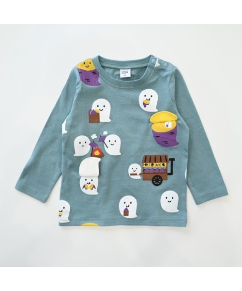 CHEEK ROOM（チークルーム）の「チークルーム おばけの焼きいも　ロングＴシャツ（Tシャツ/カットソー・キッズ・ピンク/ブルー/ブラック・90cm/100cm/110cm/120cm/130cm/80ｃｍ）」の14枚目の写真