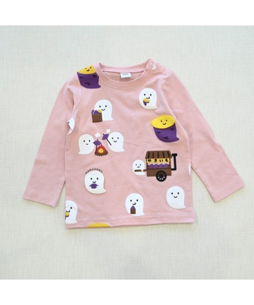CHEEK ROOM（チークルーム）の「チークルーム おばけの焼きいも　ロングＴシャツ（Tシャツ/カットソー・キッズ・ピンク/ブルー/ブラック・90cm/100cm/110cm/120cm/130cm/80ｃｍ）」の20枚目の写真