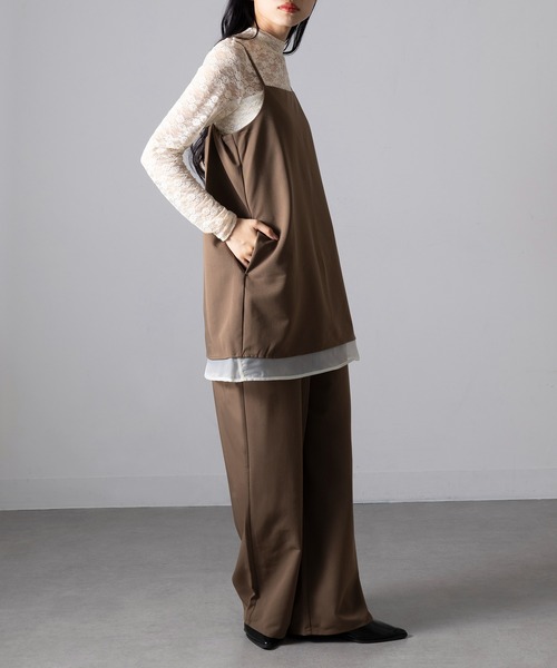 セール】【MAGASIN DE MODE Onjna】T/R/Puツイル×オーガンジー