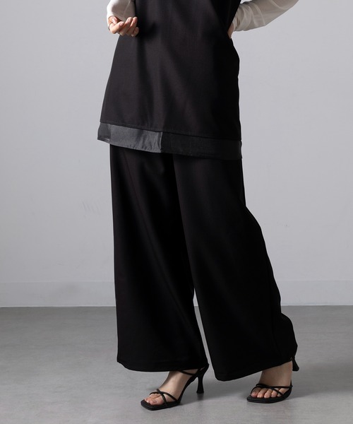 MAGASIN DE MODE Onjna(マガジンデモードオンジェナ )の「【MAGASIN DE MODE Onjna】T/R/Puツイル×オーガンジー オールインワン セットアップ キャミソール チュニック XNN(つなぎ/オールインワン・レディース・チャコールグレー/ブラウン/ブラック・FREE)」の17枚目の写真