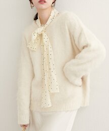 【WEB限定】シャギー起毛クルーネックニットプルオーバー