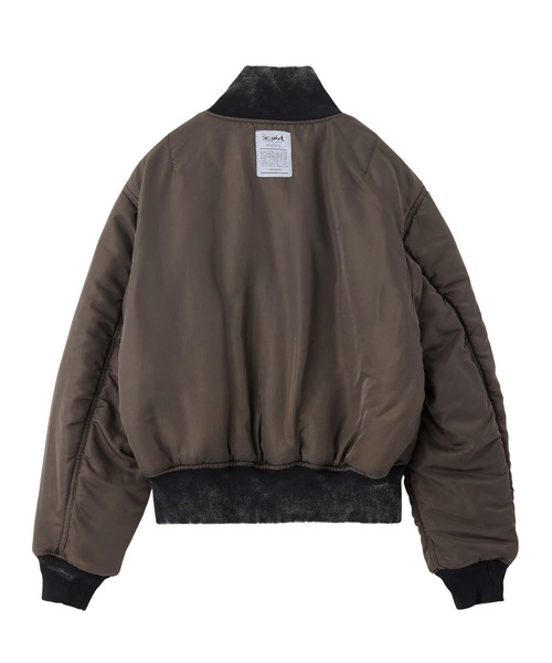 X-girl(エックスガール)の「FADED REVERSIBLE MA-1 JACKET(MA-1・レディース・ブラック/オリーブ・S/M)」の8枚目の写真
