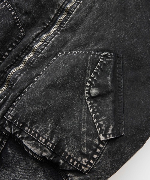 X-girl(エックスガール)の「FADED REVERSIBLE MA-1 JACKET(MA-1・レディース・ブラック/オリーブ・S/M)」の13枚目の写真