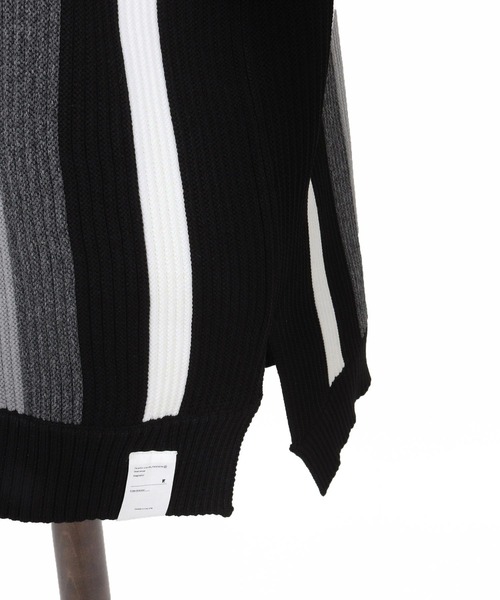 ANGENEHM(アンゲネーム)の「mn3159-Multi-Stripe Crew Knit -Airy Yarn Sweater- ニットプルオーバー(AG05-015acf)(ニット/セーター・メンズ・ブラック/ネイビー/オートミール・L/M/S)」の12枚目の写真