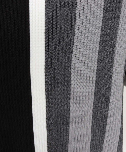 ANGENEHM(アンゲネーム)の「mn3159-Multi-Stripe Crew Knit -Airy Yarn Sweater- ニットプルオーバー(AG05-015acf)(ニット/セーター・メンズ・ブラック/ネイビー/オートミール・L/M/S)」の14枚目の写真