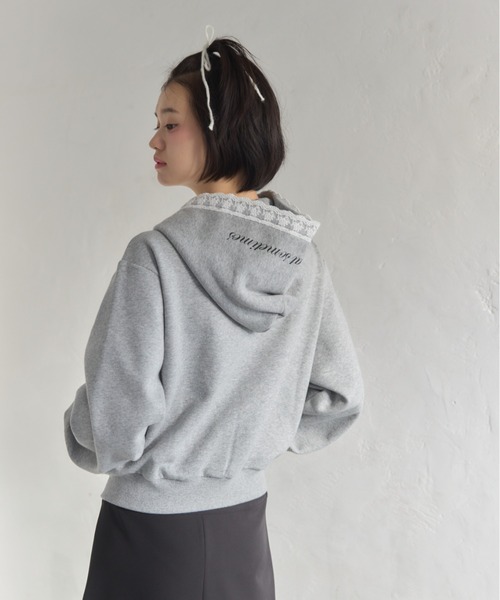 smyeon グレー フルジップ パーカー　韓国 smyeon グレー フルジップ パーカー 韓国 ジップアップパーカー