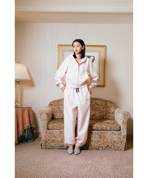 Compact lace zip hoodie / レース付きコンパクトジップ