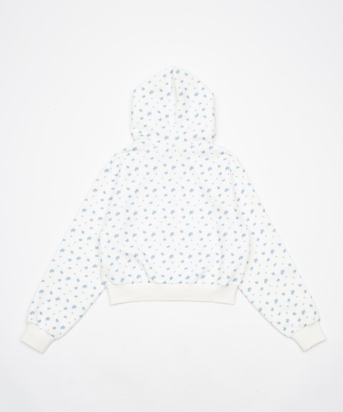 セール】Compact lace zip hoodie / レース付きコンパクトジップ