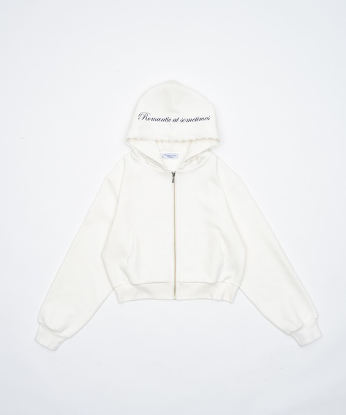 smyeon レース付きコンパクトジップフーディー Compact lace zip hoodie / レース付きコンパクトジップ