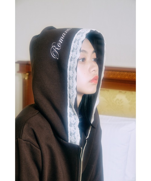 smyeon レース付きコンパクトジップフーディー smyeon 10/23(水) 12:00販売アイテム】 Compact lace zip hoodie