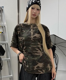 Figments（フィグメンツ）の「カモフラヘンリーＴ（Tシャツ/カットソー）」