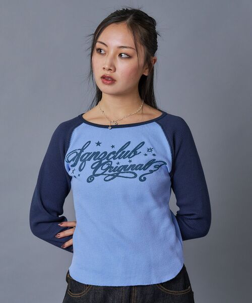 SEQUENZ(シークエンズ)の「※WEB限定 / エンジェルプリントサーマルロンT / sqnz angel thermal(Tシャツ/カットソー・レディース・ブラック/ネイビー/ワイン・FREE)」の21枚目の写真