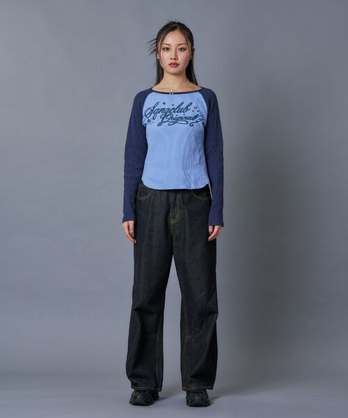 SEQUENZ(シークエンズ)の「※WEB限定 / エンジェルプリントサーマルロンT / sqnz angel thermal(Tシャツ/カットソー・レディース・ブラック/ネイビー/ワイン・FREE)」の22枚目の写真