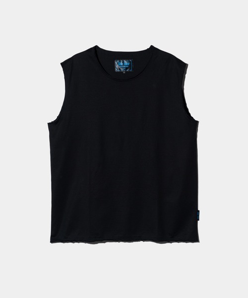 glamb(グラム)の「Blue Noise Premium Grade Sleeveless T-Shirt / ブルーノイズプレミアムグレードスリーブレスTシャツ(Tシャツ/カットソー・メンズ・ブラック/ホワイト・S/M/L)」の4枚目の写真