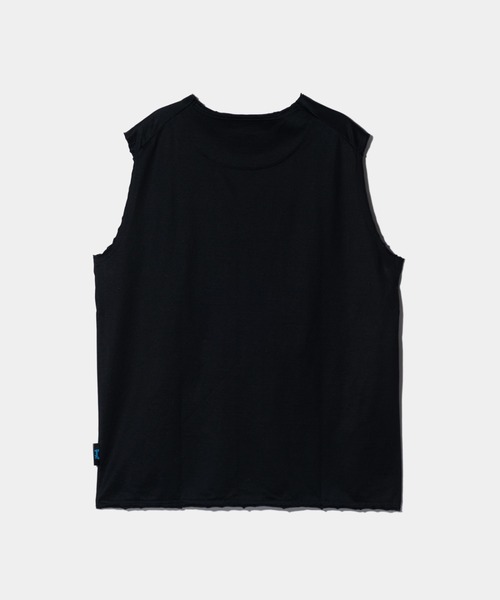 glamb(グラム)の「Blue Noise Premium Grade Sleeveless T-Shirt / ブルーノイズプレミアムグレードスリーブレスTシャツ(Tシャツ/カットソー・メンズ・ブラック/ホワイト・S/M/L)」の5枚目の写真