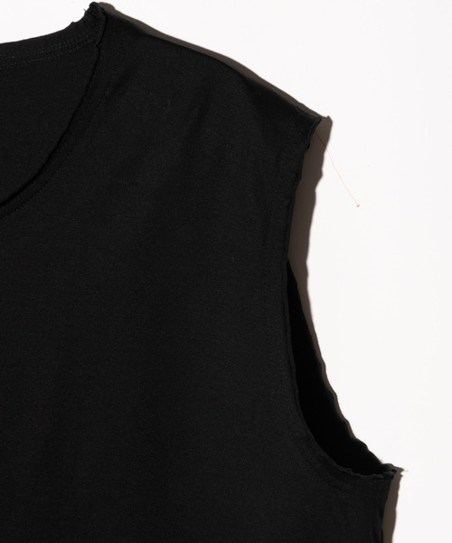 glamb(グラム)の「Blue Noise Premium Grade Sleeveless T-Shirt / ブルーノイズプレミアムグレードスリーブレスTシャツ(Tシャツ/カットソー・メンズ・ブラック/ホワイト・S/M/L)」の14枚目の写真