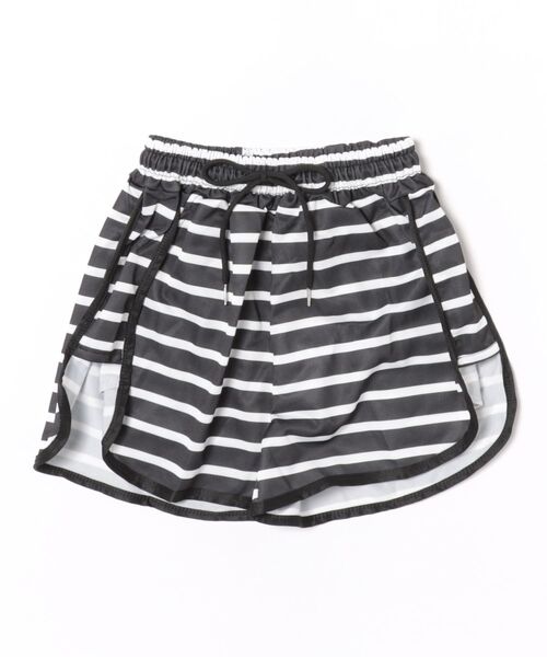 Asterellivi(アステレリビ)の「ボーダー柄 スポーツ ショートパンツ(スウェットパンツ・レディース・ブラック/ベージュ・S/M/L)」の20枚目の写真