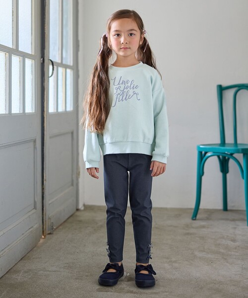 ANY（エニィ）の「裾リボン 無地レギンス（レギンス/スパッツ・キッズ・ネイビー系/ブラック系・120/100/90/130/110）」の4枚目の写真