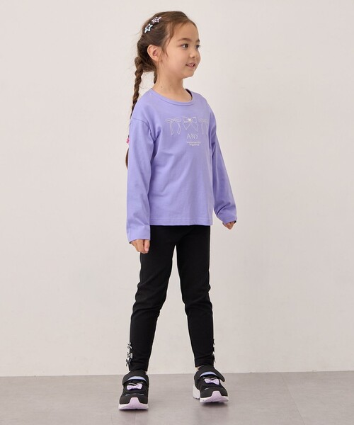 ANY（エニィ）の「裾リボン 無地レギンス（レギンス/スパッツ・キッズ・ネイビー系/ブラック系・120/100/90/130/110）」の7枚目の写真