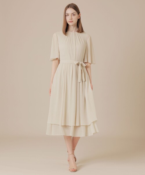 MACKINTOSH LONDON（マッキントッシュ ロンドン）の「ポリエステルクレープワンピース（ワンピース・レディース・ブラック/ホワイト系その他・40/38）」の3枚目の写真