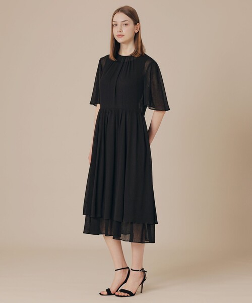 MACKINTOSH LONDON（マッキントッシュ ロンドン）の「ポリエステルクレープワンピース（ワンピース・レディース・ブラック/ホワイト系その他・40/38）」の5枚目の写真