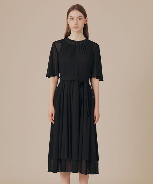 MACKINTOSH LONDON（マッキントッシュ ロンドン）の「ポリエステルクレープワンピース（ワンピース・レディース・ブラック/ホワイト系その他・40/38）」の6枚目の写真