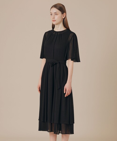 MACKINTOSH LONDON（マッキントッシュ ロンドン）の「ポリエステルクレープワンピース（ワンピース・レディース・ブラック/ホワイト系その他・40/38）」の7枚目の写真