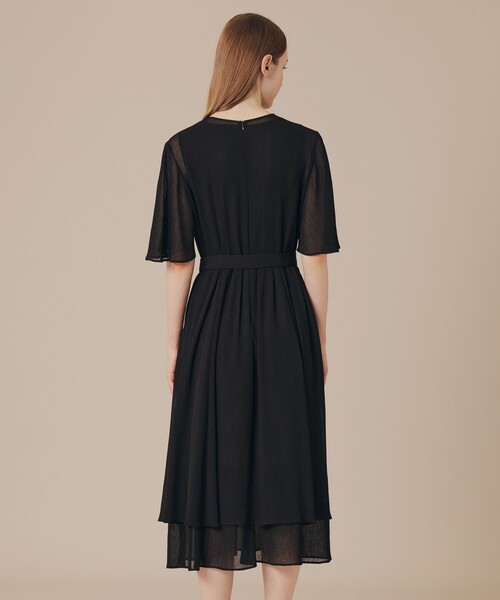 MACKINTOSH LONDON（マッキントッシュ ロンドン）の「ポリエステルクレープワンピース（ワンピース・レディース・ブラック/ホワイト系その他・40/38）」の8枚目の写真