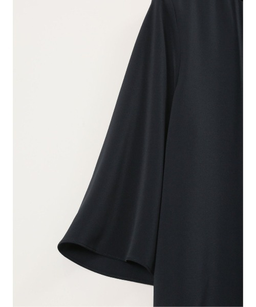 m.f.editorial（エムエフエディトリアル）の「【ストレッチ UVカット イージーケア】m.f.エディトリアル レディース ピンタック 7分袖プルオーバーブラウス（シャツ/ブラウス・レディース・ネイビー/ホワイト/ライトグレー/ダークウッド・MEDIUM/LARGE）」の9枚目の写真